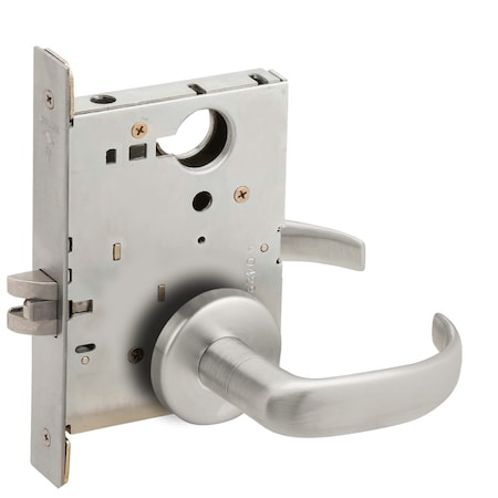 Schlage Grade 1 Passage Latch Mortise Lock, 17 Lever, B Rose, Satin Chrome Finish, Field Reversible L9010 17B 626
